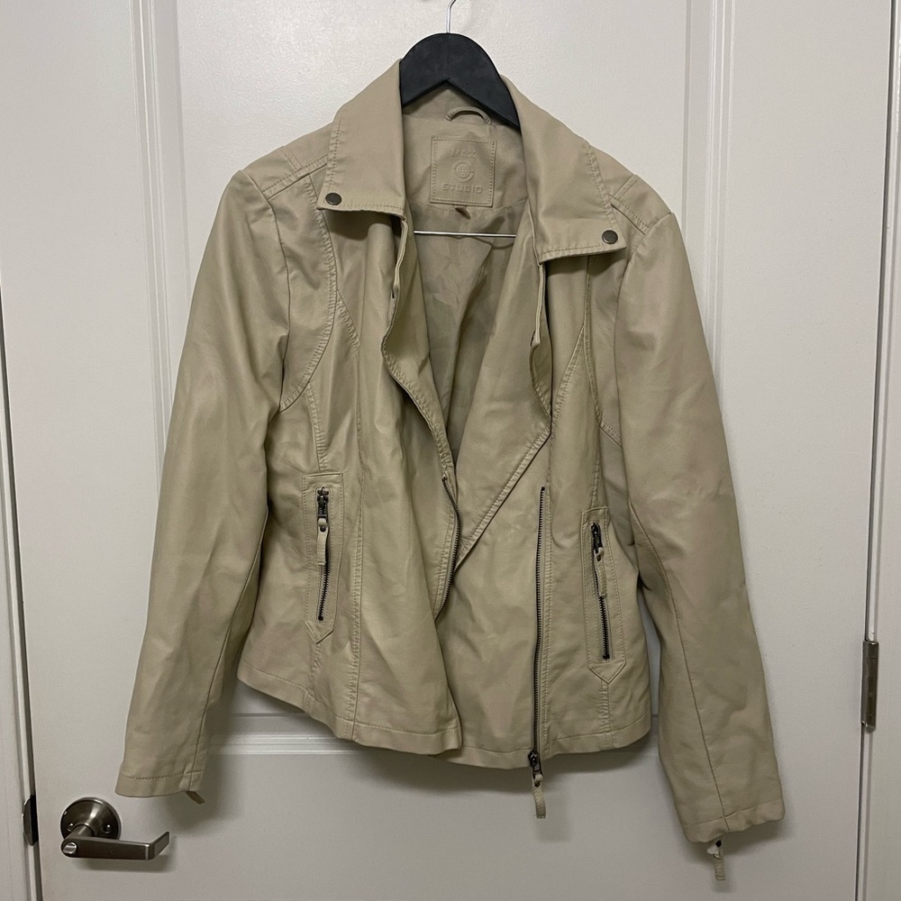 Max Studio Jacket Womens Faux Leather
